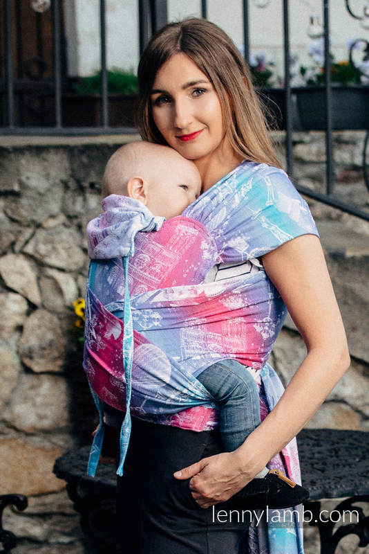 WRAP-TAI portabebé Toddler con capucha/ jacquard sarga/100% algodón/ CITY OF LOVE #babywearing