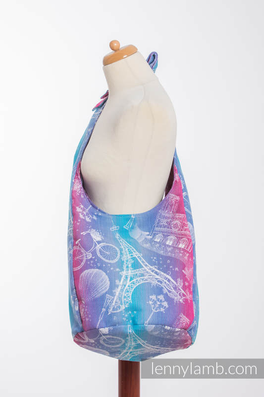 Hobo Bag made of woven fabric, 100% cotton - CITY OF LOVE #babywearing