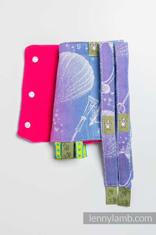 Drool Pads & Reach Straps Set, (60% cotton, 40% polyester) - CITY OF LOVE  #babywearing