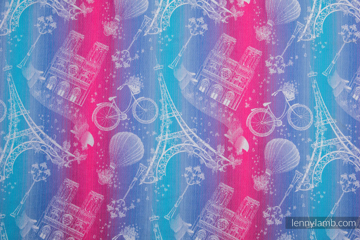 Baby Wrap, Jacquard Weave (100% cotton) - CITY OF LOVE - size S #babywearing