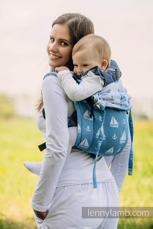 Lenny Buckle Onbuhimo baby carrier, standard size, jacquard weave (100% cotton) - HOLIDAY CRUISE  #babywearing