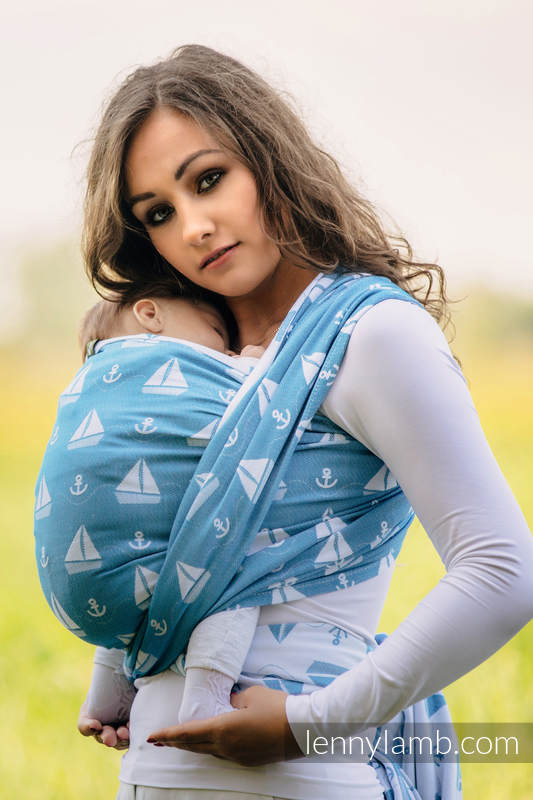 Baby Wrap, Jacquard Weave (100% cotton) - HOLIDAY CRUISE - size M (grade B) #babywearing