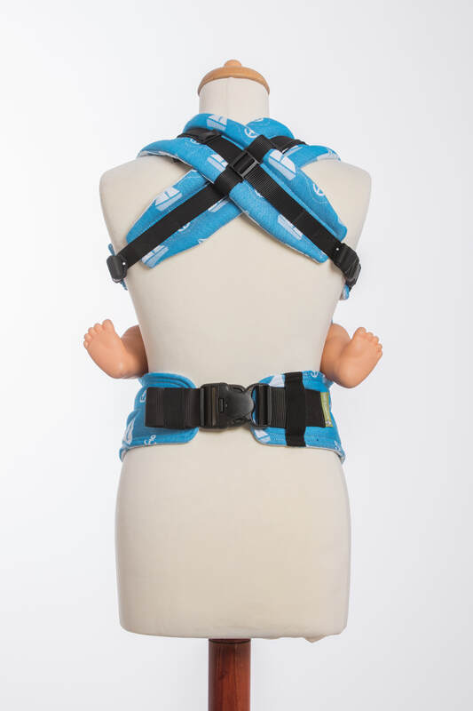 Ergonomic Carrier, Baby Size, jacquard weave 100% cotton - HOLIDAY CRUISE - Second Generation #babywearing