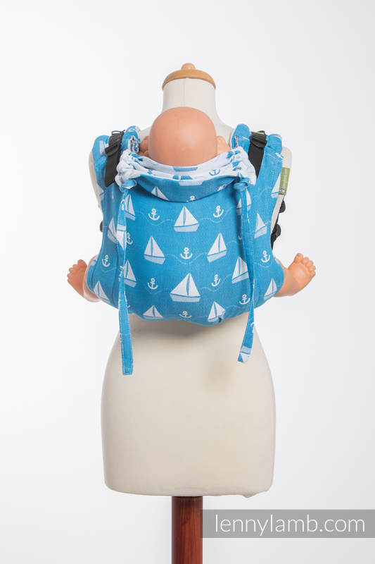 Nosidło Klamrowe ONBUHIMO z tkaniny żakardowej (100% bawełna), rozmiar Standard - WAKACYJNY REJS  #babywearing