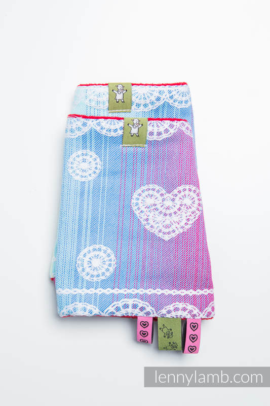 Drool Pads & Reach Straps Set, (60% cotton, 40% polyester) - RAINBOW LACE #babywearing