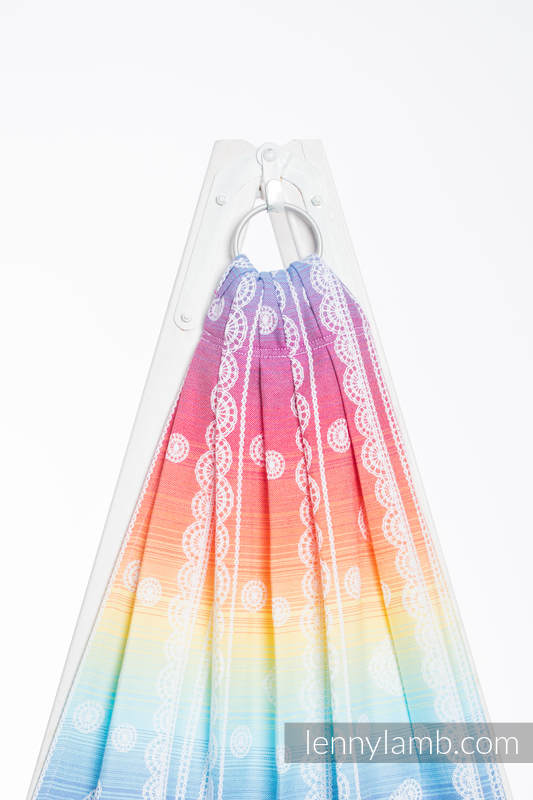 Bandolera de anillas, tejido Jacquard (100% algodón) - RAINBOW LACE  #babywearing