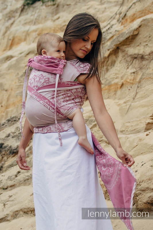 WRAP-TAI portabebé Toddler con capucha/ jacquard sarga/100% algodón/ SANDY SHELLS #babywearing