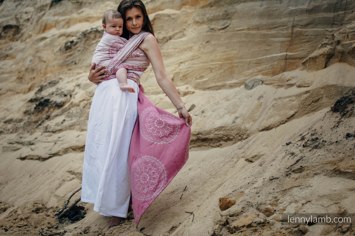 Fular, tejido jacquard (100% algodón) - SANDY SHELLS - talla XS #babywearing