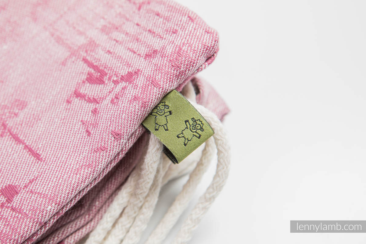 Sackpack made of wrap fabric (60% cotton 40% linen) - ENCHANTED SYMPHONY - standard size 32cmx43cm #babywearing