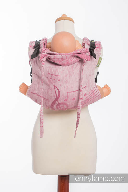 Lenny Buckle Onbuhimo baby carrier, standard size, jacquard weave (60% cotton 40% linen) - ENCHANTED SYMPHONY #babywearing