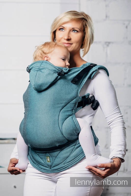 Nosidełko Ergonomiczne - AMAZONIT, splot jodełkowy, 100% bawełna , Toddler Size,  Druga Generacja #babywearing