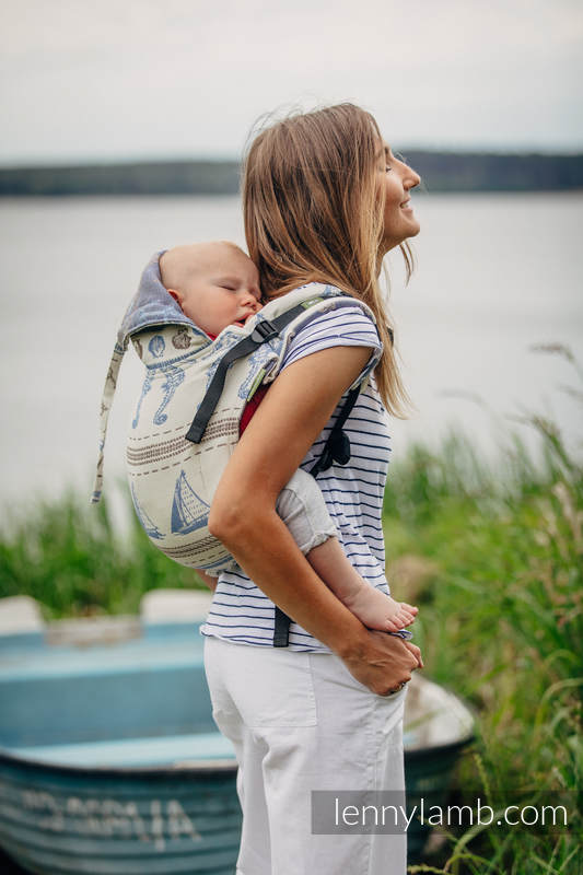 Lenny Buckle Onbuhimo baby carrier, standard size, jacquard weave (100% cotton) - BALTICA 2.0 #babywearing