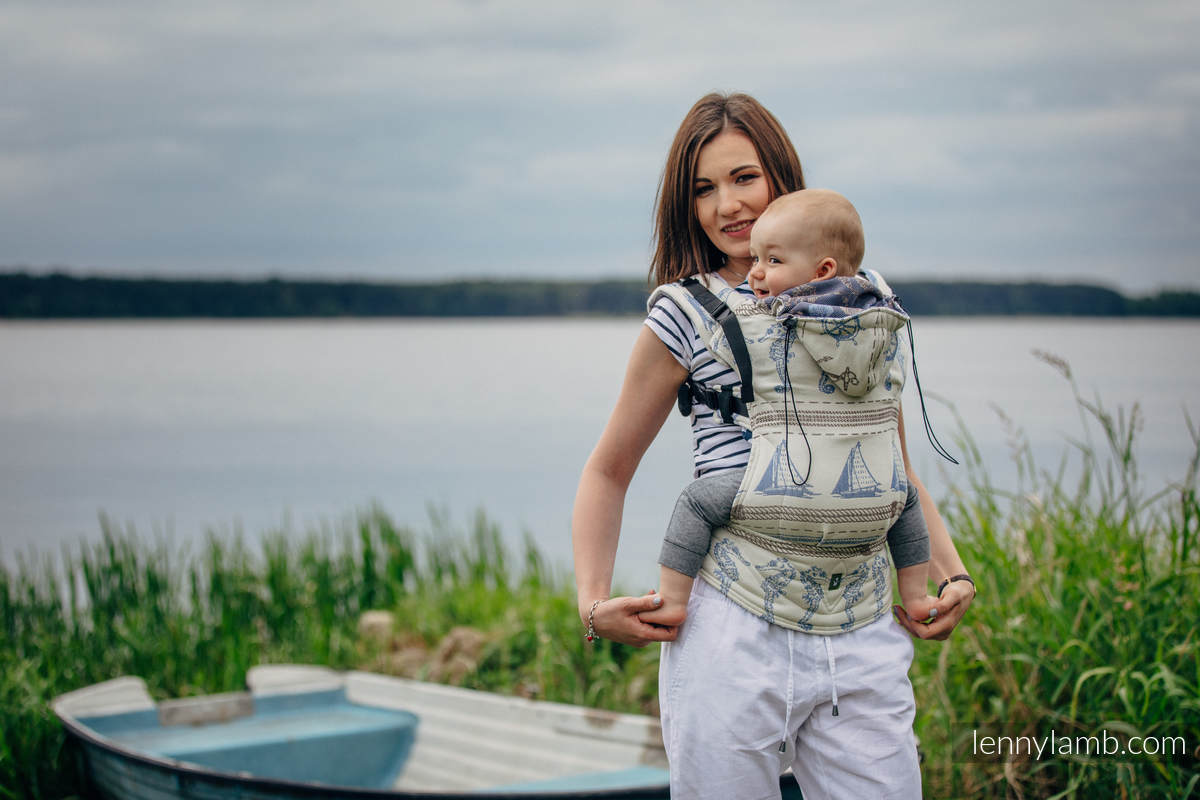 Porte-bébé ergonomique, taille bébé, jacquard 100% coton, BALTICA 2.0 - Deuxième génération (grade B) #babywearing