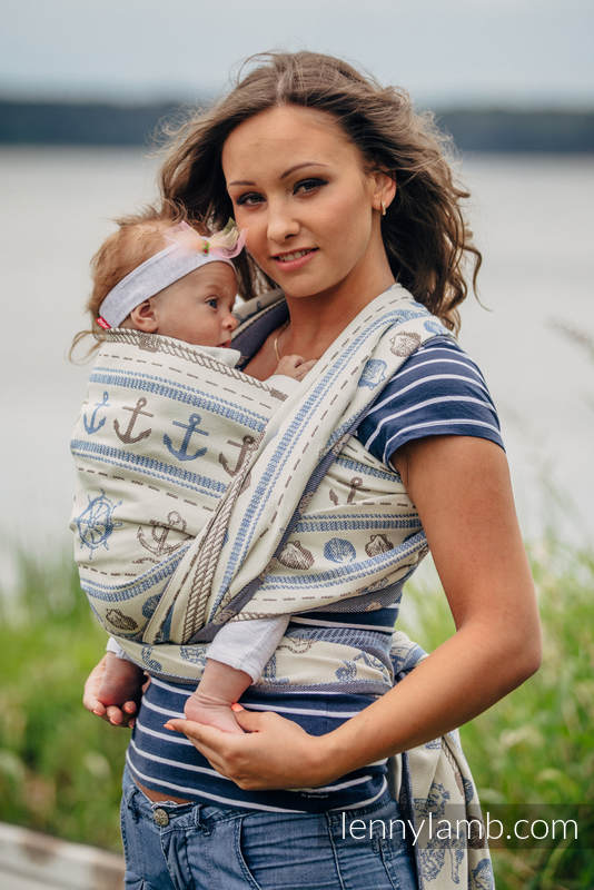 Żakardowa chusta do noszenia dzieci, bawełna - BALTICA 2.0 - rozmiar XL #babywearing