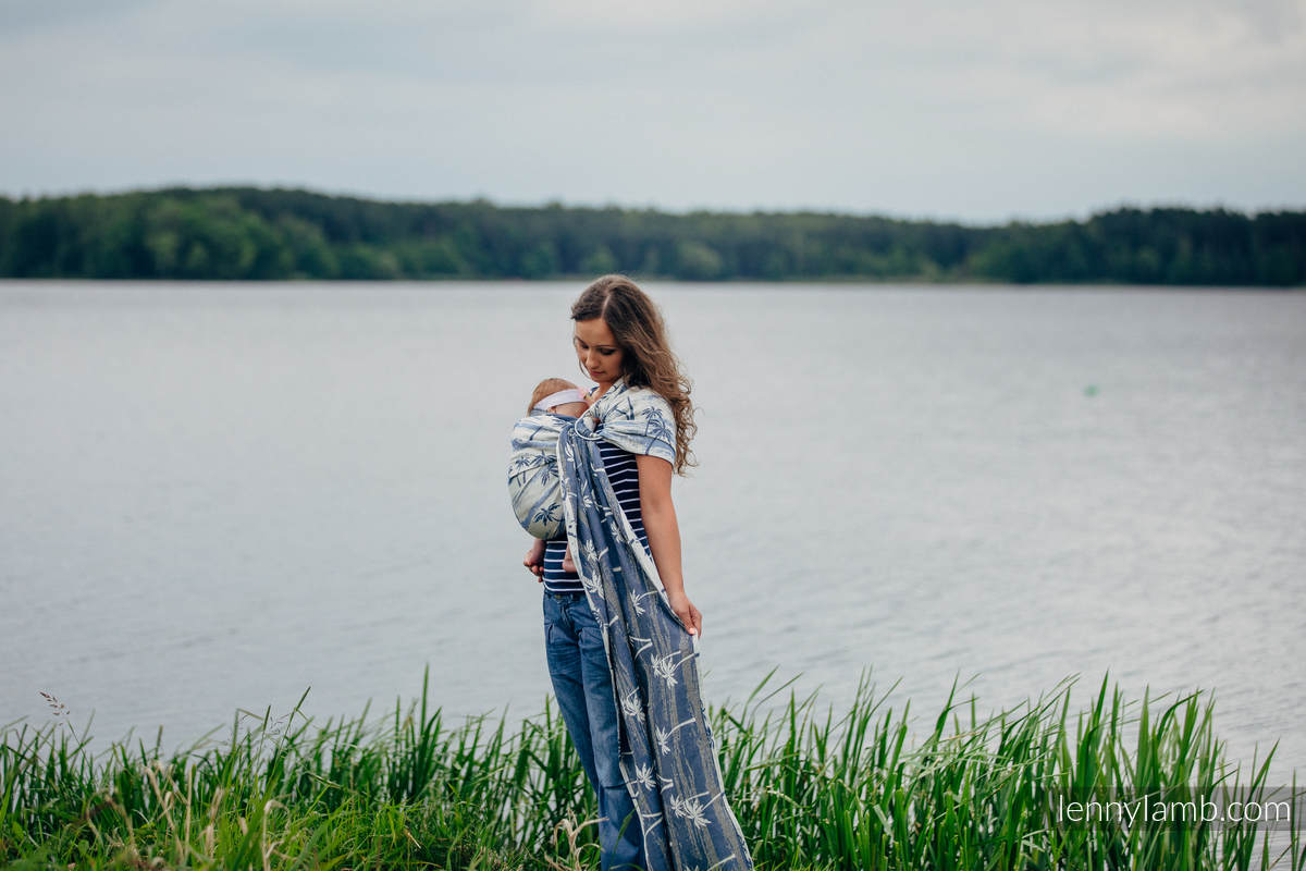Sling, jacquard (100% coton) - avec épaule sans plis - PARADISE ISLAND  - long 2.1m #babywearing