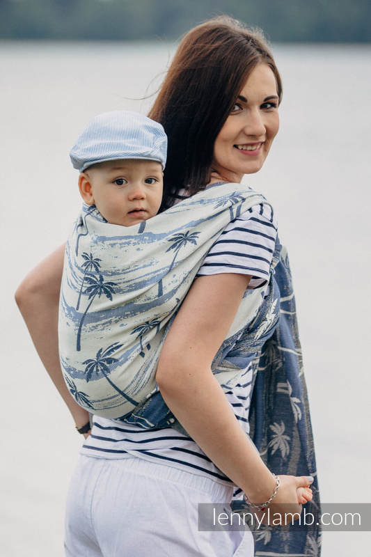 Fular, tejido jacquard (100% algodón) - PARADISE ISLAND - talla L (grado B) #babywearing