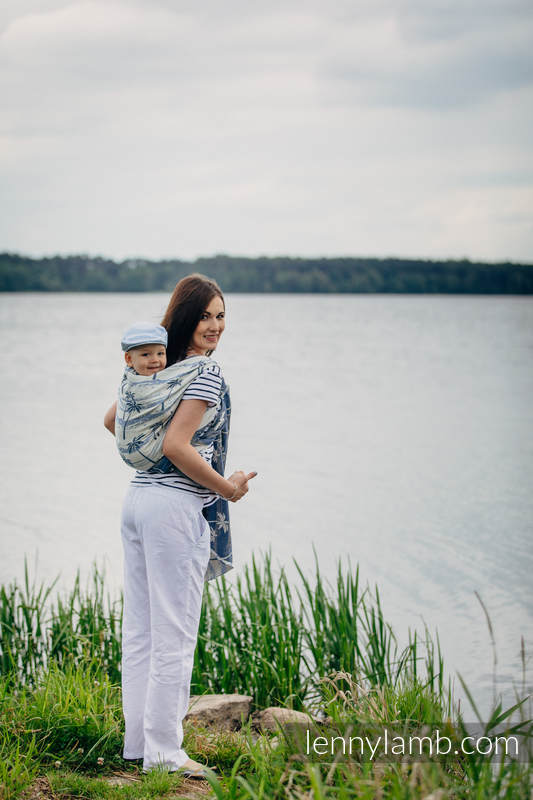 Tragetuch, Jacquardwebung (100% Baumwolle) - PARADISE ISLAND - Größe S #babywearing