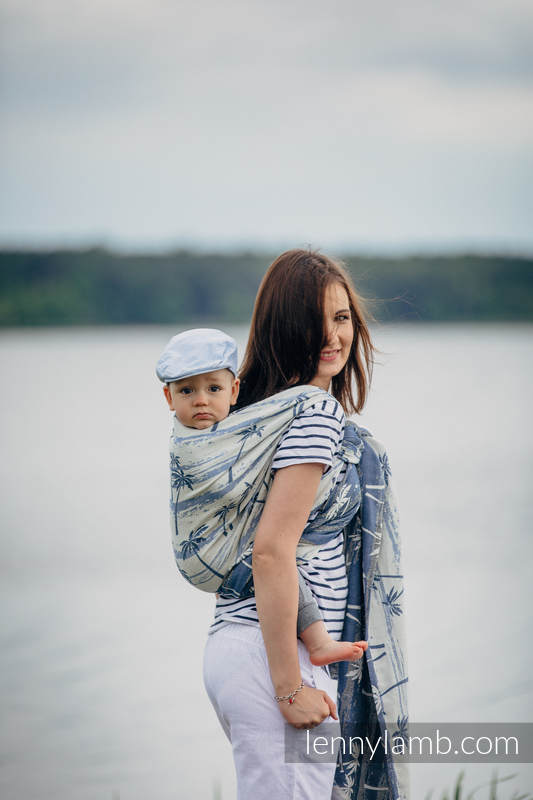 Fular, tejido jacquard (100% algodón) - PARADISE ISLAND - talla M #babywearing