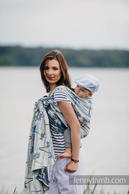 Żakardowa chusta do noszenia dzieci, bawełna - RAJSKA WYSPA  - rozmiar XS #babywearing