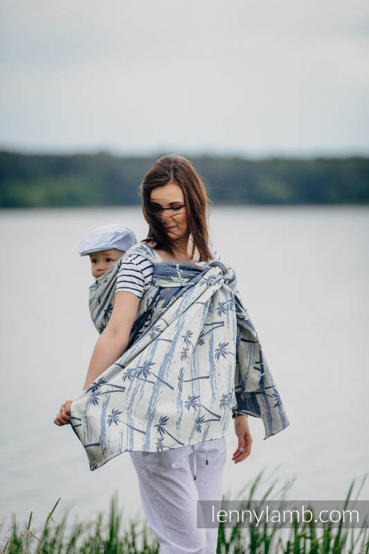 Baby Wrap, Jacquard Weave (100% cotton) - PARADISE ISLAND - size XL #babywearing