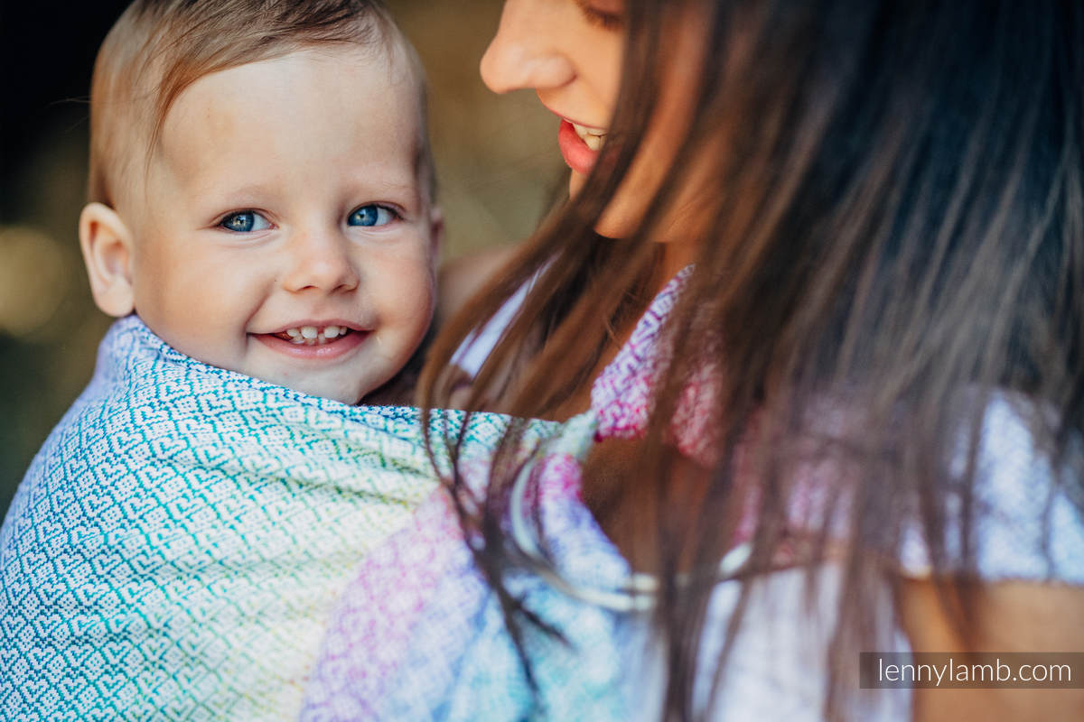 Ringsling, Jacquard Weave (80% cotton, 20% bamboo) - LITTLE LOVE - SCENT OF SUMMER - long 2.1m #babywearing