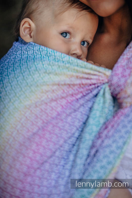 Baby Wrap, Jacquard Weave (80% cotton, 20% bamboo) - LITTLE LOVE - SCENT OF SUMMER - size M #babywearing