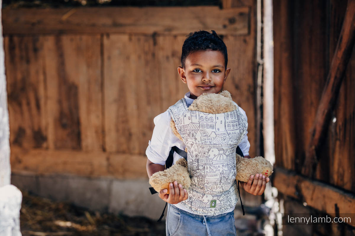 Mochila portamuñecos hecha de tejido, 100% algodón - PANORAMA #babywearing