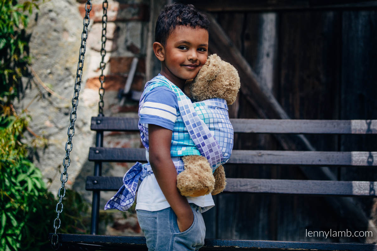 Żakardowa chusta dla lalek, 100% bawełna - MOZAIKA - AURORA  #babywearing