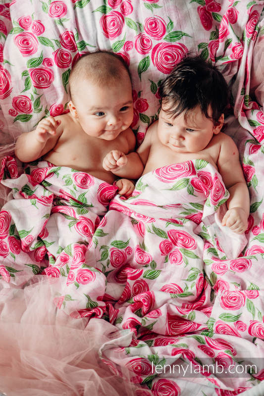 Swaddle Blanket Set - SWEET NOTHINGS, ROSE BLOSSOM #babywearing