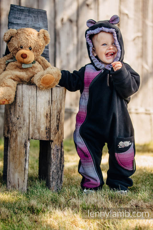 Bear Romper - size 92 - black with Little Herringbone Inspiration #babywearing