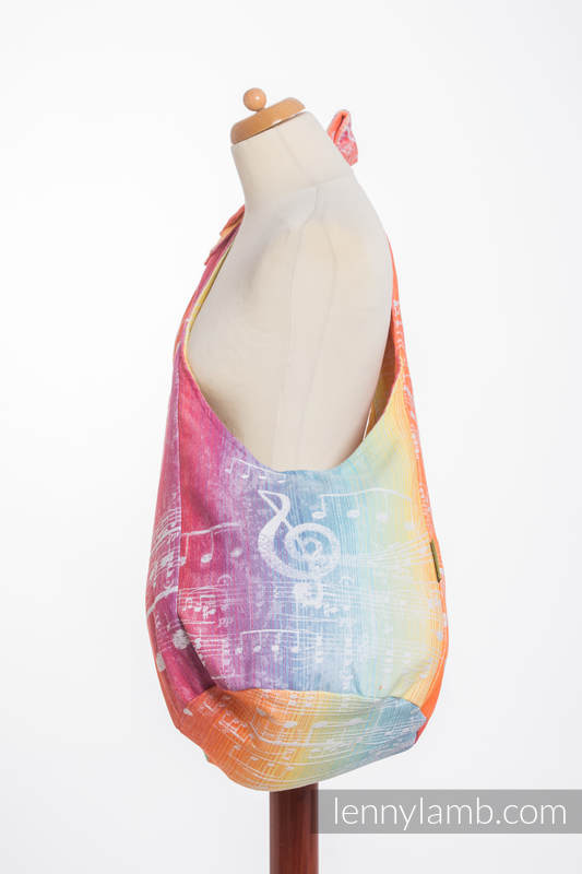 Hobo Tasche, hergestellt vom gewebten Stoff (100% Baumwolle) - SYMPHONY RAINBOW LIGHT  #babywearing
