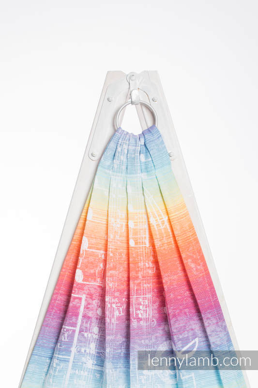 Ringsling, Jacquard Weave (100% cotton) - SYMPHONY RAINBOW LIGHT - standard 1.8m #babywearing