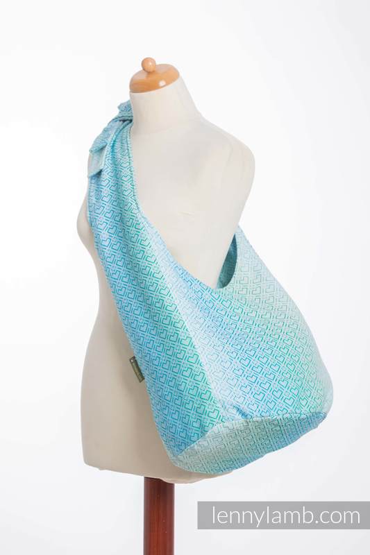 Hobo Bag made of woven fabric, 100% cotton - BIG LOVE - ICE MINT  #babywearing