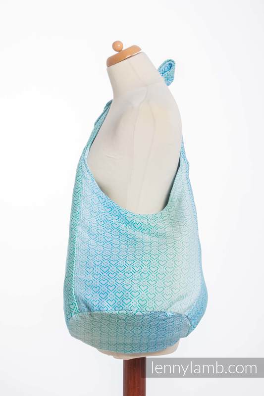 Hobo Tasche, hergestellt vom gewebten Stoff (100% Baumwolle) - BIG LOVE - ICE MINT  #babywearing