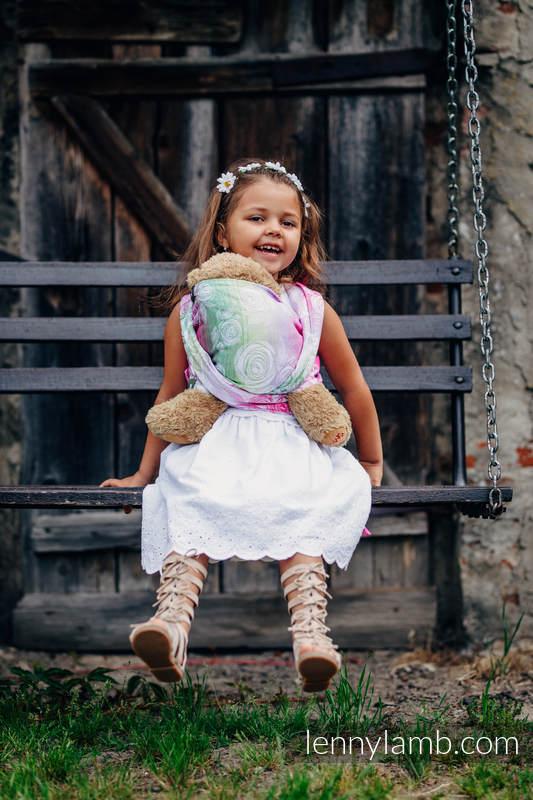 Écharpe pour poupées, jacquard, 100% coton - ROSE BLOSSOM #babywearing