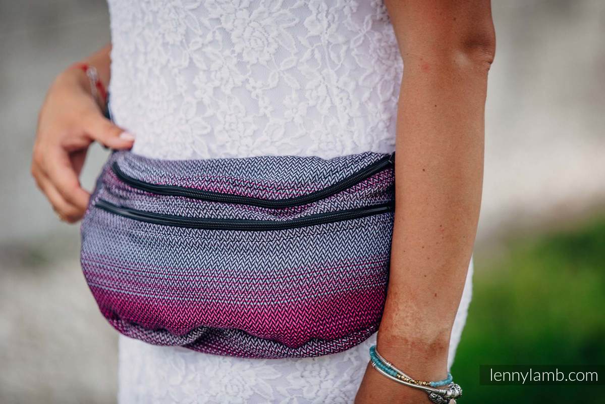 Waist Bag made of woven fabric, size large (100% cotton) - LITTLE HERRINGBONE INSPIRATION #babywearing