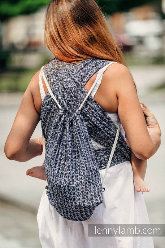 Mochila portaobjetos hecha de tejido de fular (100% algodón) - LITTLE LOVE HARMONY - talla estándar 32cmx43cm #babywearing