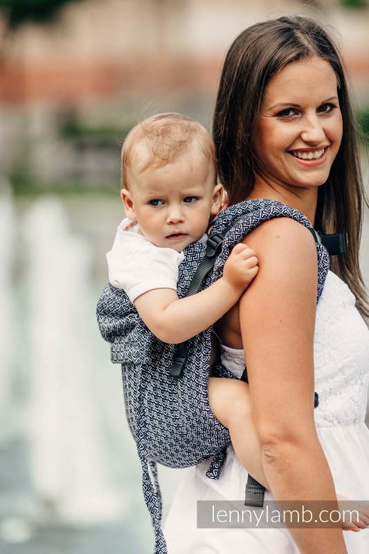 Lenny Buckle Onbuhimo baby carrier, toddler size, jacquard weave (100% cotton) - LITTLE LOVE HARMONY (grade B) #babywearing
