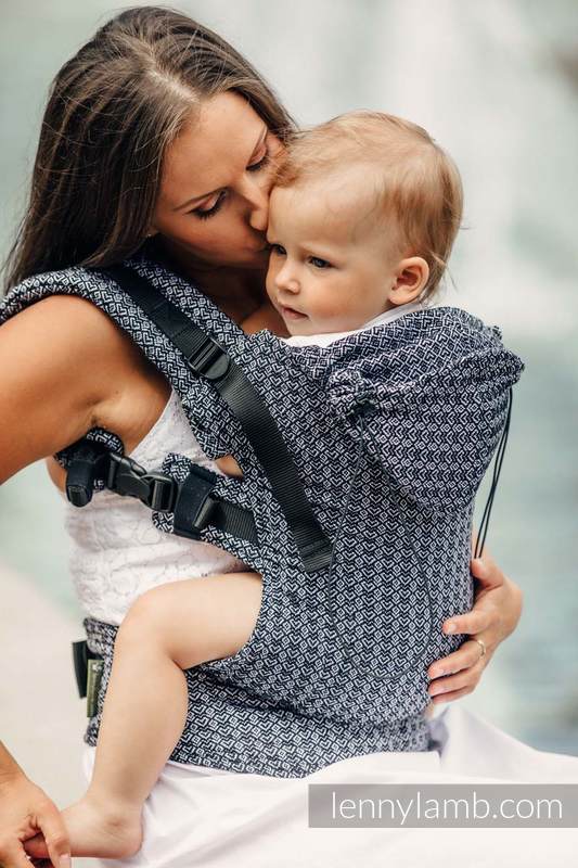 Ergonomic Carrier, Baby Size, jacquard weave 100% cotton - LITTLE LOVE HARMONY, Second Generation (grade B) #babywearing