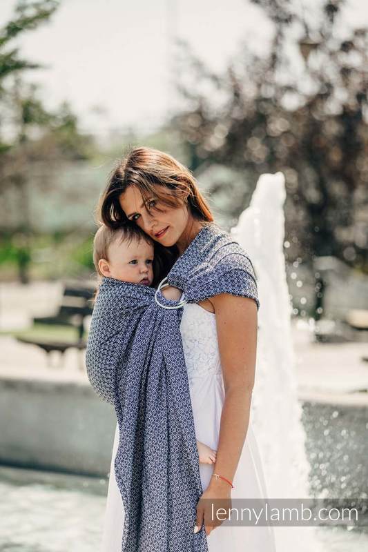 Ringsling, Jacquard Weave (100% cotton), with gathered shoulder - LITTLE LOVE - HARMONY - long 2.1m #babywearing