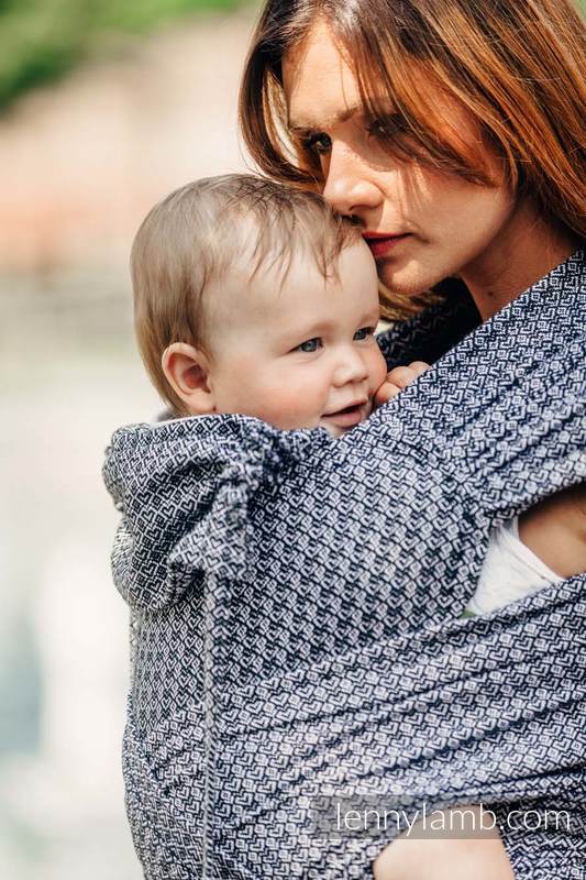 Nosidełko dla dzieci WRAP-TAI MINI, bawełna, splot żakardowy, z kapturkiem, LITTLE LOVE - HARMONIA #babywearing