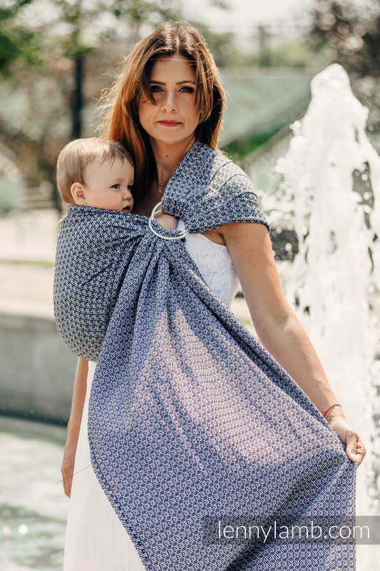 Żakardowa chusta kółkowa do noszenia dzieci, bawełna - LITTLE LOVE - HARMONIA - long 2.1m #babywearing