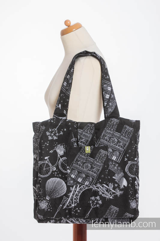 Shoulder bag made of wrap fabric (100% cotton) - CITY OF LOVE AT NIGHT - standard size 37cmx37cm #babywearing