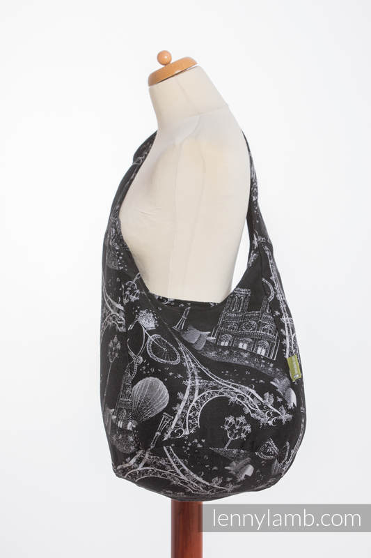 Hobo Bag made of woven fabric, 100% cotton - CITY OF LOVE AT NIGHT  #babywearing
