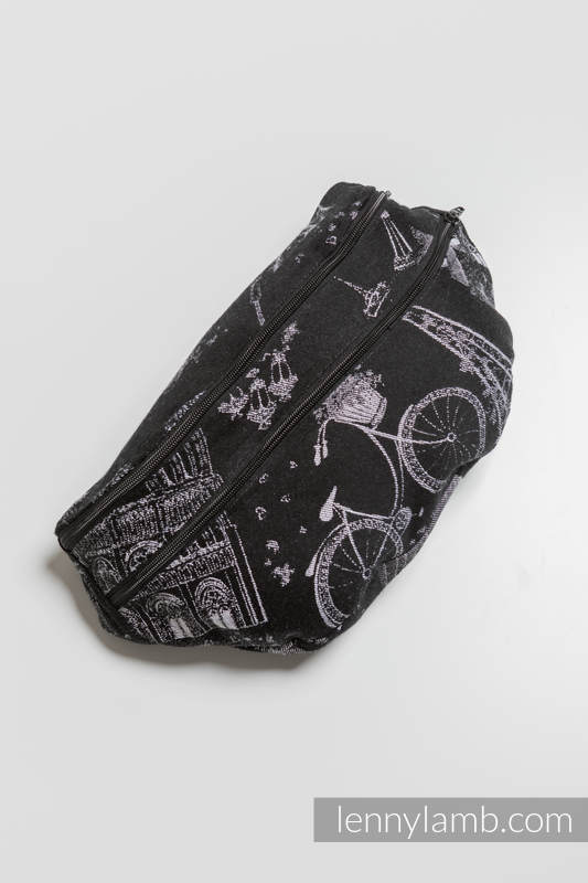 Waist Bag made of woven fabric, size large (100% cotton) - CITY OF LOVE AT NIGHT #babywearing