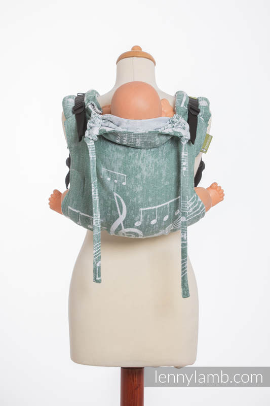 Nosidło Klamrowe ONBUHIMO  z tkaniny żakardowej (60% Bawełna 28% Len 12% Jedwab Tussah), rozmiar Standard - LEŚNA SYMFONIA  #babywearing