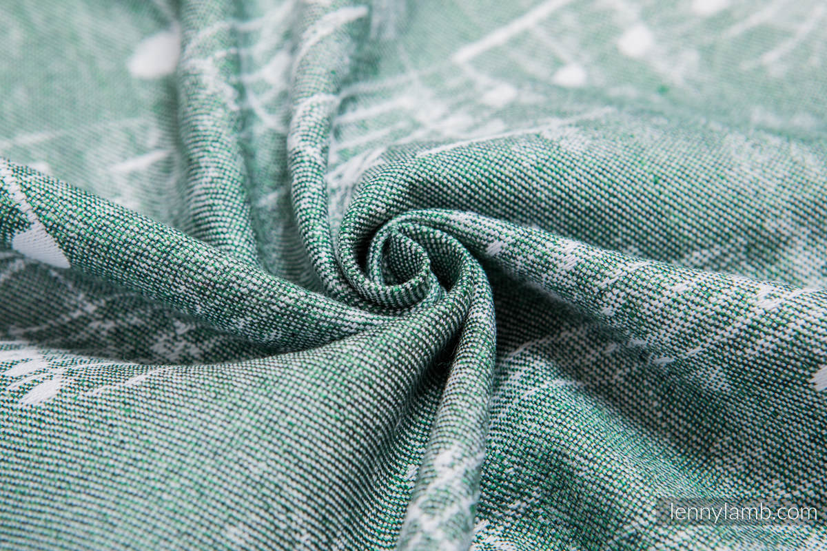 Fular, tejido jacquard (60% algodón, 28% lino, 12% seda tusor) - FOREST SYMPHONY - talla S #babywearing