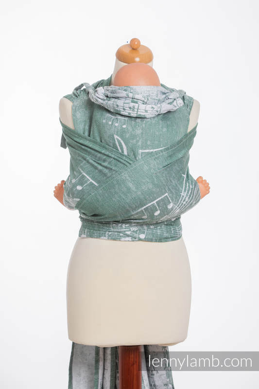 WRAP-TAI carrier Mini with hood/ jacquard twill / 60% cotton, 28% linen 12% tussah silk / FOREST SYMPHONY (grade B) #babywearing