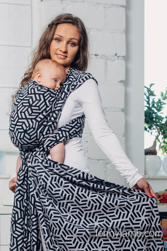 Chusta do noszenia dzieci - HEMATYT, splot żakardowy (100% bawełna) - rozmiar L #babywearing