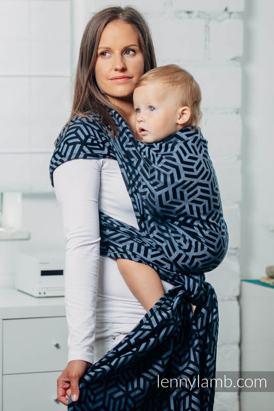 Chusta do noszenia dzieci - KYANIT, splot żakardowy (100% bawełna) - rozmiar M #babywearing